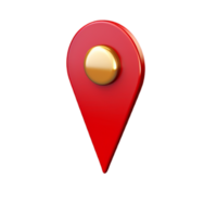 AI generated 3d render red map pointer png