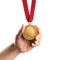 AI generated Hand Holding Medal png