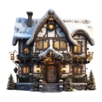 Ginger house with a decorations smooth lighting Ai Generative png