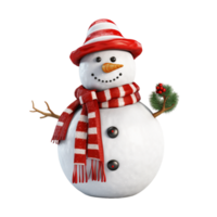 Snowman christmas decoration Ai Generative png