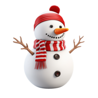 Snowman cartoon winter Ai Generative png