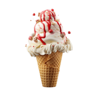 lecker Eis Sahne Kegel ai generativ png