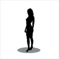 Girl silhouette stock vector illustration