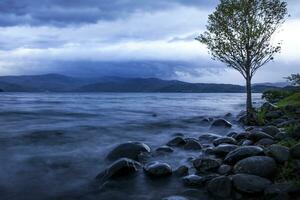 morning light of lake toya hokkaido one of most popular traveling destination in hokkaido japan photo