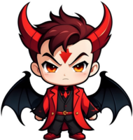 AI generated an anime character with horns and wings demon devil ai generative png