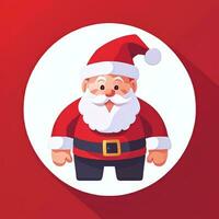 AI generated Santa Claus Clip Art Icon Sticker Christmas Decoration Simple Background photo