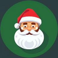 AI generated Santa Claus Clip Art Icon Sticker Christmas Decoration Simple Background photo