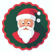 AI generated Santa Claus Clip Art Icon Sticker Christmas Decoration Simple Background photo