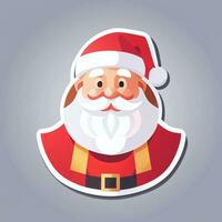 AI generated Santa Claus Clip Art Icon Sticker Christmas Decoration Simple Background photo