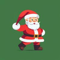 AI generated Santa Claus Clip Art Icon Sticker Christmas Decoration Simple Background photo