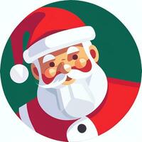 AI generated Santa Claus Clip Art Icon Sticker Christmas Decoration Simple Background photo