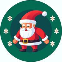 ai generado Papa Noel claus acortar Arte icono pegatina Navidad decoración sencillo antecedentes foto