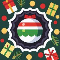 AI generated Christmas Present Gift Clip Art Icon Sticker Decoration Simple Background photo