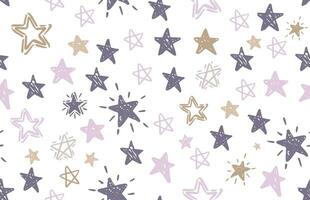 Christmas Star set, hand drawn illustrations. vector