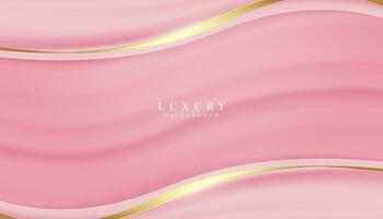 Luxurious pink background with sparkling gold and glitter. modern elegant abstract background vector