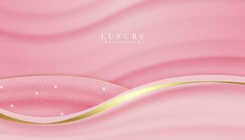 Luxurious pink background with sparkling gold and glitter. modern elegant abstract background vector