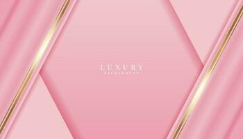 Luxurious pink background with sparkling gold and glitter. modern elegant abstract background vector