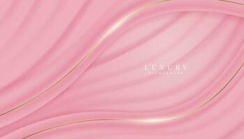 Luxurious pink background with sparkling gold and glitter. modern elegant abstract background vector