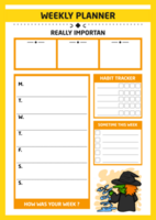 ADHD Planner With Witch Theme png