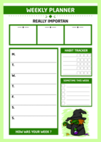 ADHD Planner With Witch Theme png