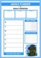 ADHD Planner With Witch Theme png