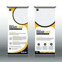 Roll up, roll up banner, rollup banner brochure flyer banner design template vector, roll up design modern x-banner and flag-banner. rectangle size. vector