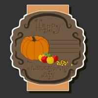 Beautiful illustration on theme of celebrating annual holiday Thanksgiving Day vector