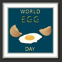 Beautiful illustration on theme of celebrating annual holiday World Egg Day vector