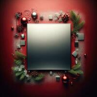 AI generated ai generative, cozy Merry Christmas background or happy New Year background. photo