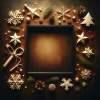 AI generated ai generative, cozy Merry Christmas background or happy New Year background. photo