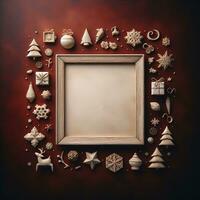 AI generated ai generative, cozy Merry Christmas background or happy New Year background. photo