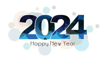 contento nuevo año 2024, nuevo año saludo tarjeta, nuevo año brillante fondo, bandera modelo. realista Pro vector