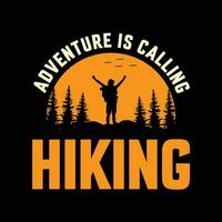 adventure is calling hiking vector