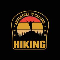 adventure is calling hiking vector