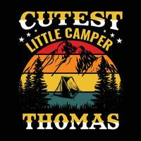 mas lindo pequeño camper Thomas vector