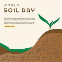 World soil day background. Celebrating world soil day on December 5th. Suitable for banners, social media, posters etc vector