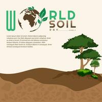 World soil day background. Celebrating world soil day on December 5th. Suitable for banners, social media, posters etc vector