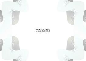 white background with gray gradient wavy lines vector