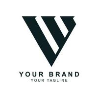 Modern abstract simple Letter W logo with Creative Modern Trendy Typography vector