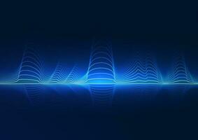 Big data technology Layered wave lines It represents the rapid flow of large data. vector
