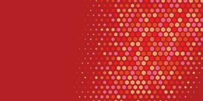 Geometric abstract Hexagon Two Color Background vector