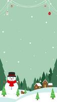 mignonne Facile joyeux Noël et content Nouveau année boucle animation avec plat minimalisme illustration conception Vide verticale vidéo Contexte video