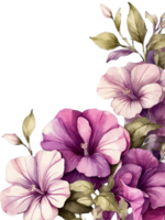 vibrant flower painting, watercolor illustration ai generative png