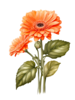 beschwingt Blume malen, Aquarell Illustration ai generativ png