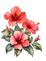 vibrante flor cuadro, acuarela ilustración ai generativo png