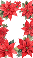 water color frame for flowers on transparent background ai generative png