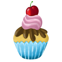 un' Cupcake con un' ciliegia su superiore png