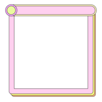 Retro 80s-90s style social media UI frame png