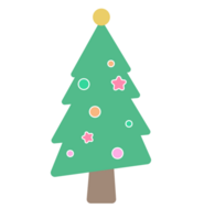 Cartoon Christmas tree elements for festivals png