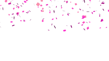 Abstract celebration party with falling paper confetti transparent elements decoration png